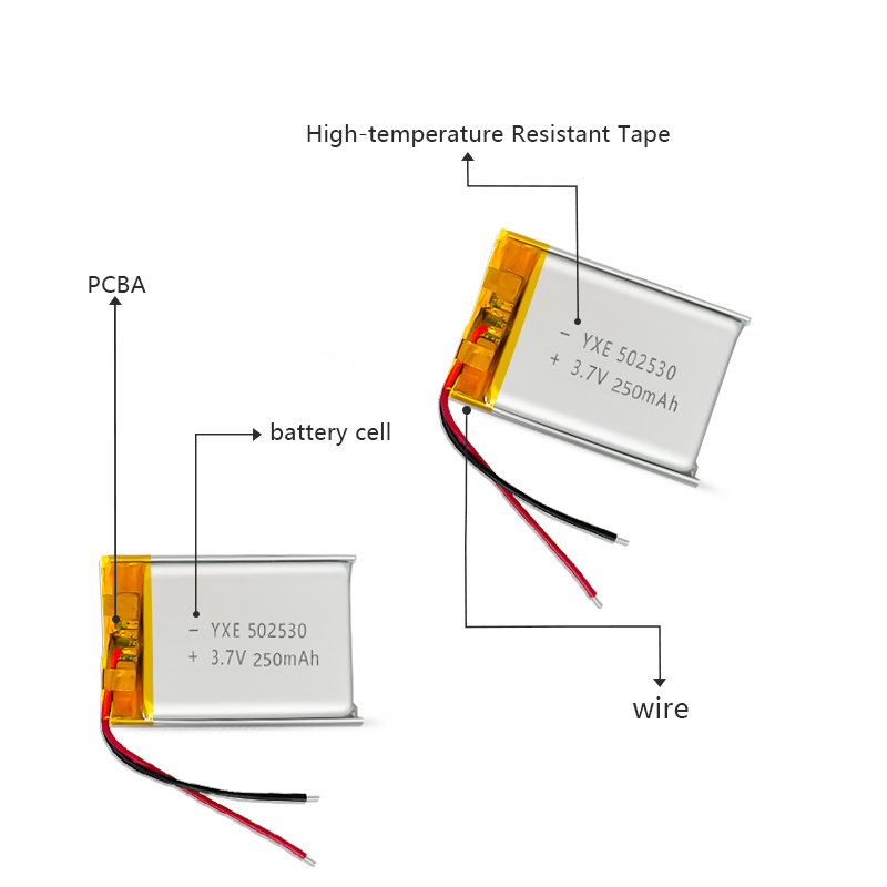 3.7 V Li-ion Battery 502030-250mah
